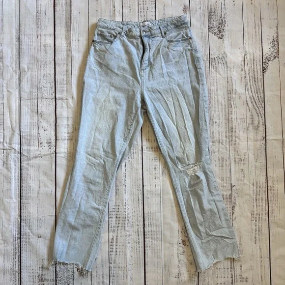 The Loft The Curvy Straight Jeans Size 30/10 In Light Blue Wash - Picture 1 of 4